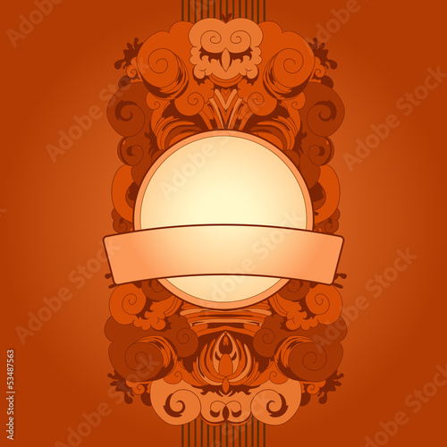 Sweet swirl label (place for your text)