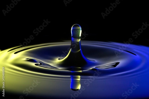 Water drops macro, clean fresh liquid