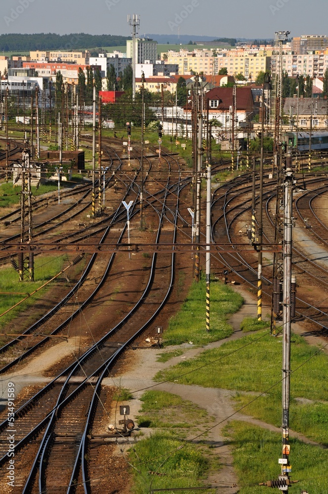 Obraz premium Large railway station