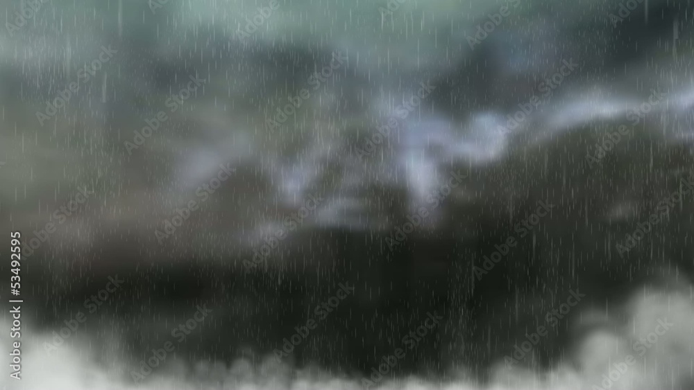 Animation of a severe Rain