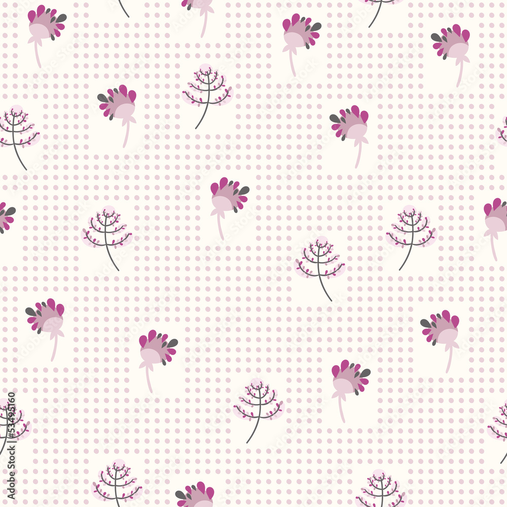 Seamless pattern with the gentle flowers Seamless pattern with the gentle flowers