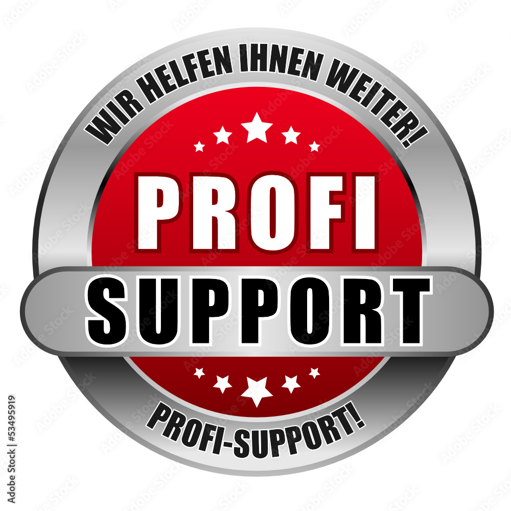 5 Star Button rot PROFI SUPPORT WHIW PS