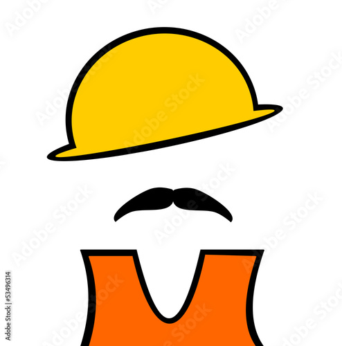 man wearing safety vest and hard hat