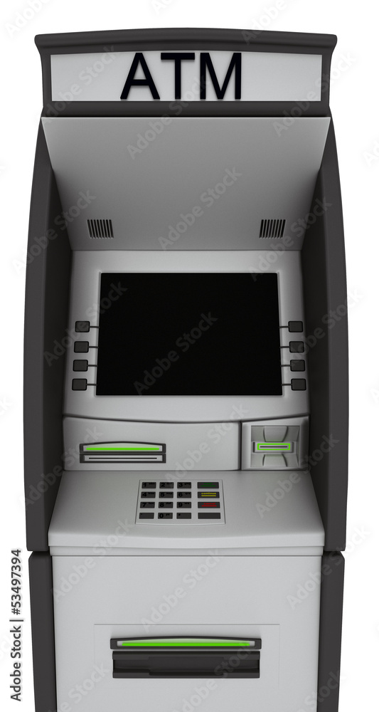 Automated teller machine. Isolated on white background Automated teller machine. Isolated on white background