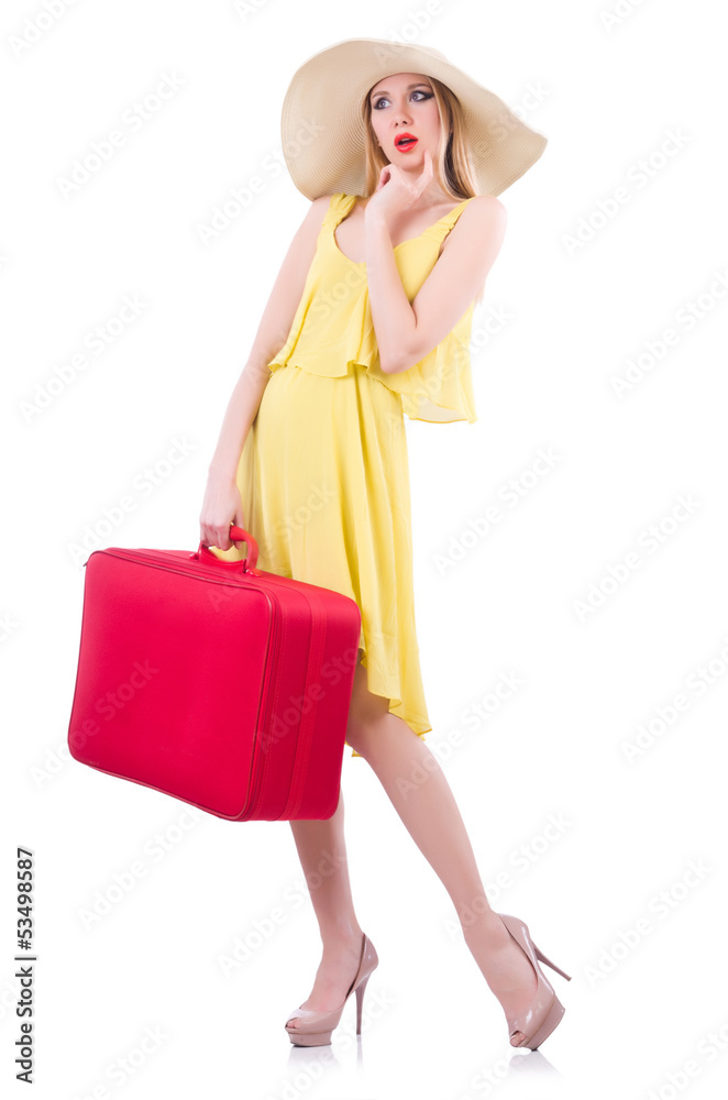 Young woman preparing for vacation