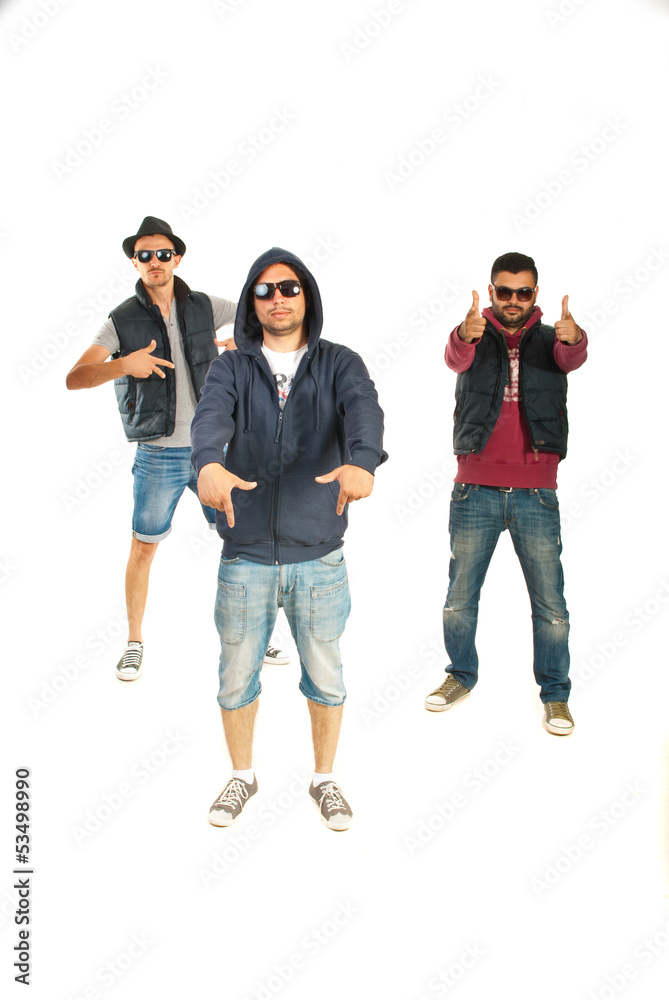 Obraz premium Rappers men gesturing