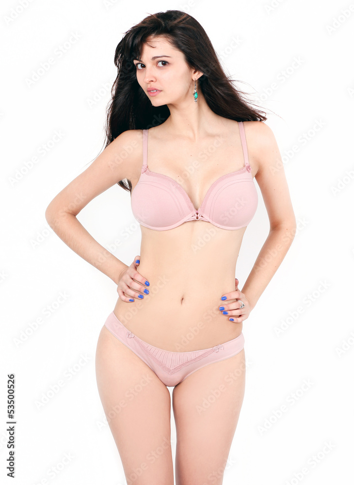 Foto de Fashion Slim Healthy Woman with Perfect Training Sexy Body do Stock
