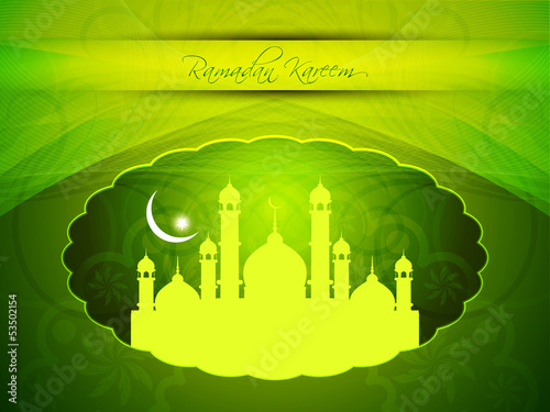 religious eid background with mosque.