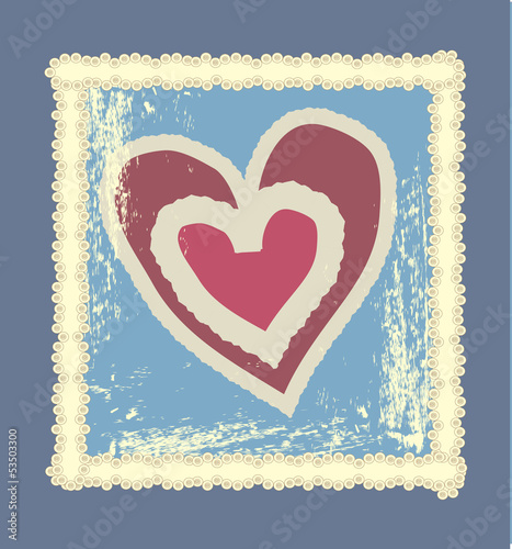 heart in lace frame