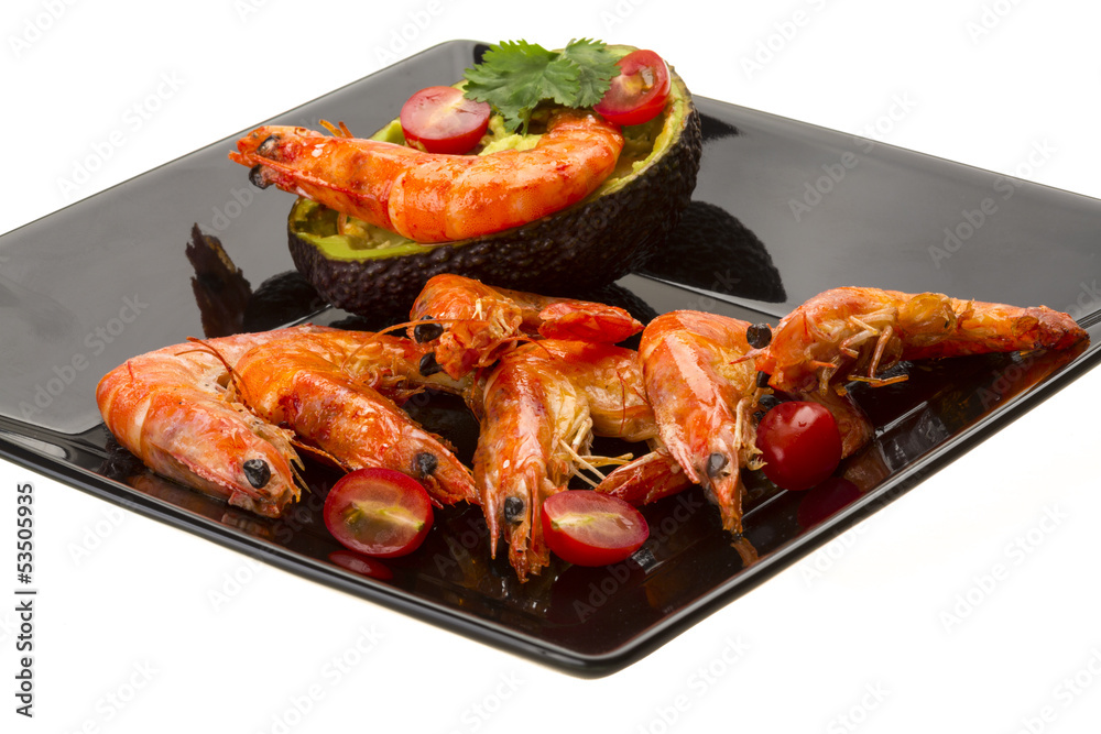 Shrimps and Avocado