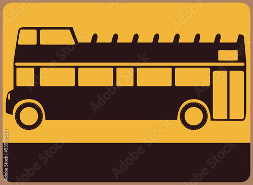 Double decker information plate.