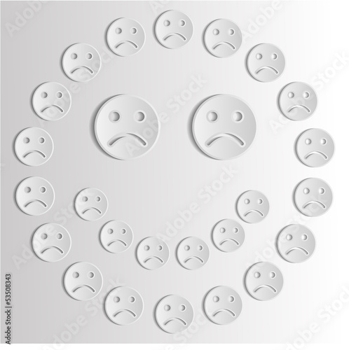 Background with emoticons. Vector illustration.