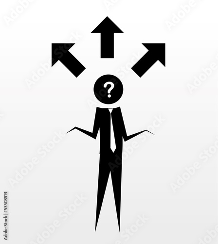 stick figures - confused