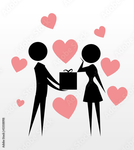 Stick figures - love