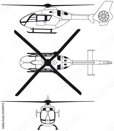 Helikopter Hubschrauber EPS Vektor photo