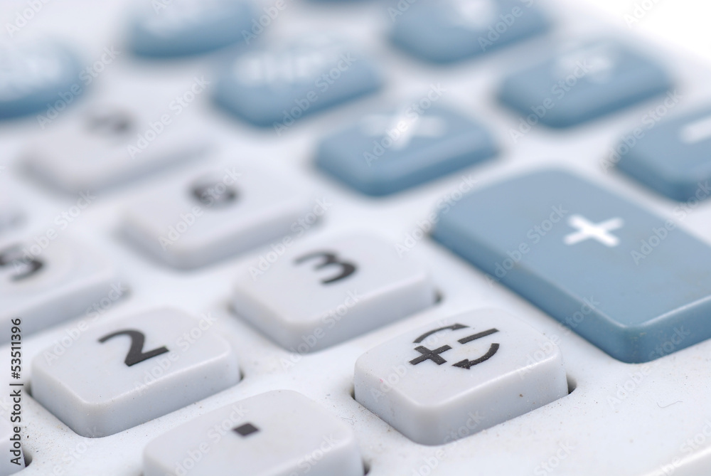 Closed-up of calculator button , invers minus and plus button Closed-up of calculator button , invers minus and plus button