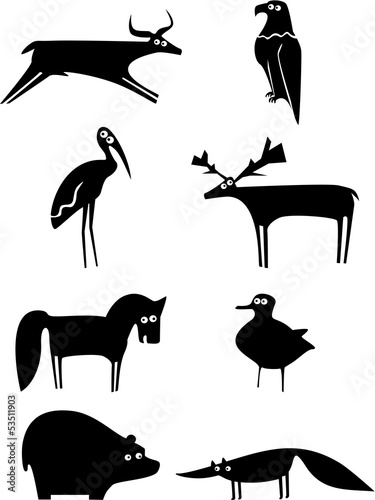 Set of Funny Animals