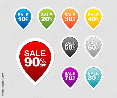 Colorful sale tags