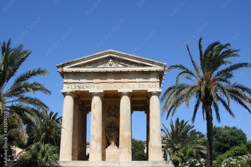 Greek temple in  Valletta, Malta