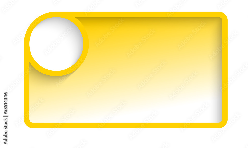 yellow text frame with white circle box yellow text frame with white circle box