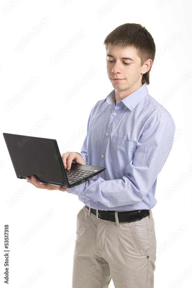 bussiness man with pc bussiness man with pc