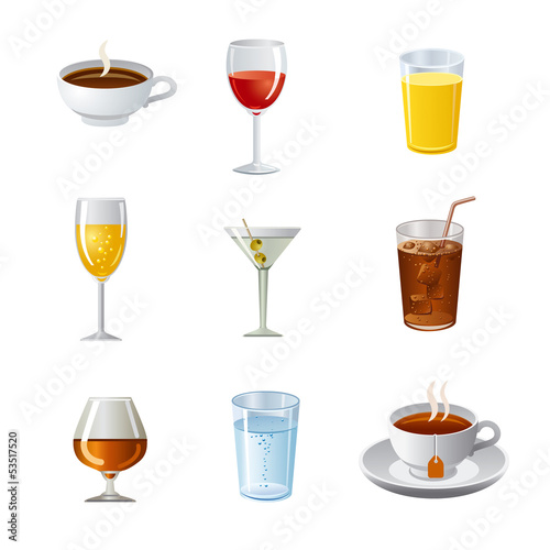 drinks icon set