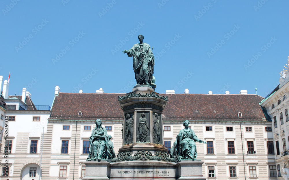 Kaiser Franz monument in Vienna