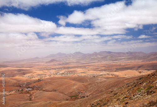 Central Fuerteventura, Canary Islands, view from Mirador de Guis