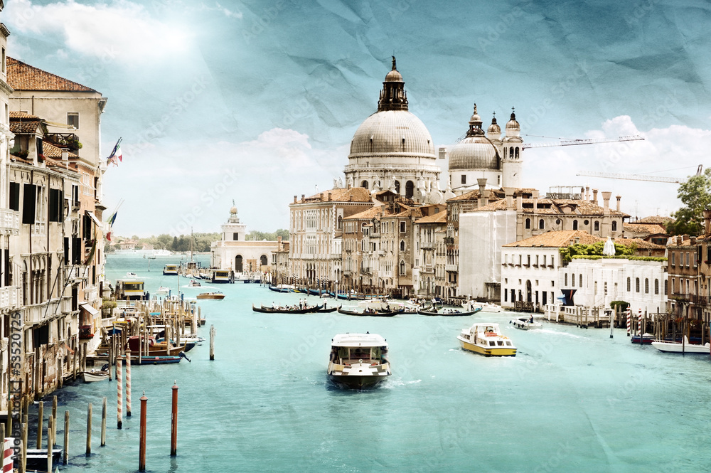 Obraz premium grunge style image of Grand Canal, Venice, Italy