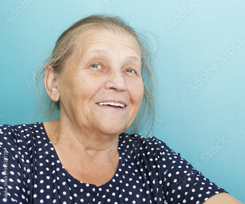 Portrait of the elderly woman.