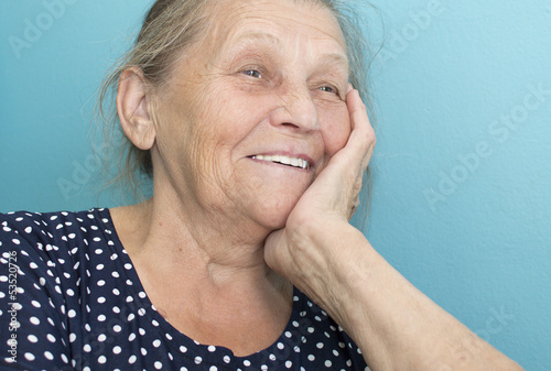 The happy grandmother.