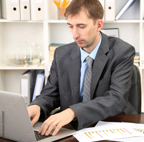 Young businessman in office...