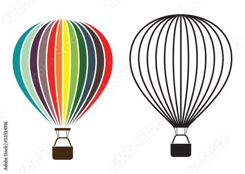 air balloon isolated on white