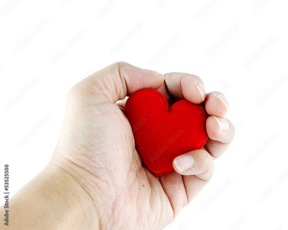 man's hands with heart man's hands with heart