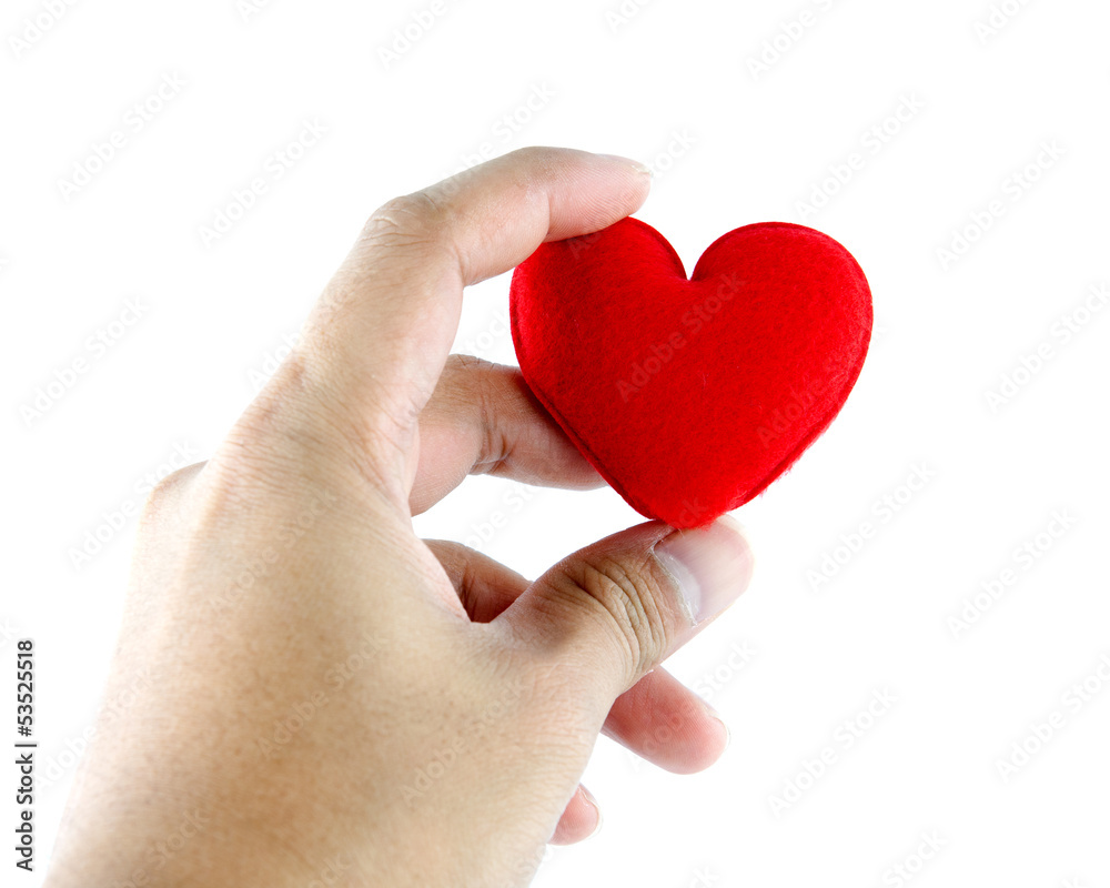 Obraz premium man's hands with heart