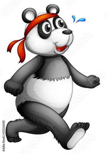 A running panda