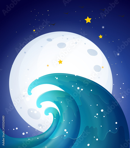 Moonlight and the waves