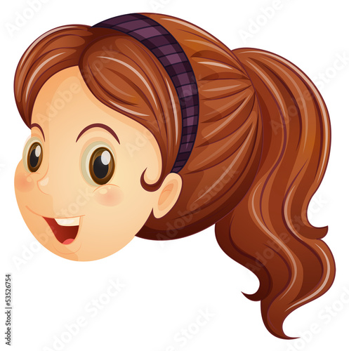 A face of a girl with a headband