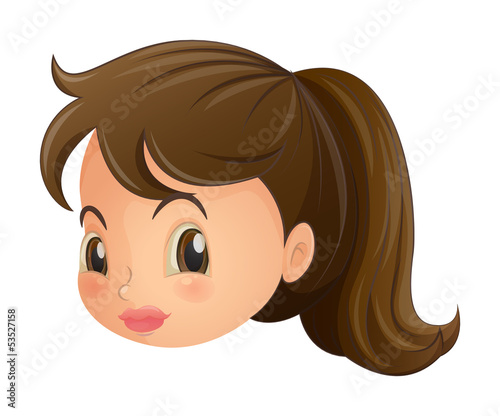 A face of a young woman