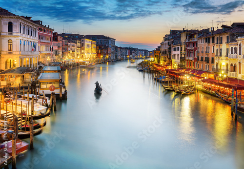 Photo Grand Canal at night, Venice