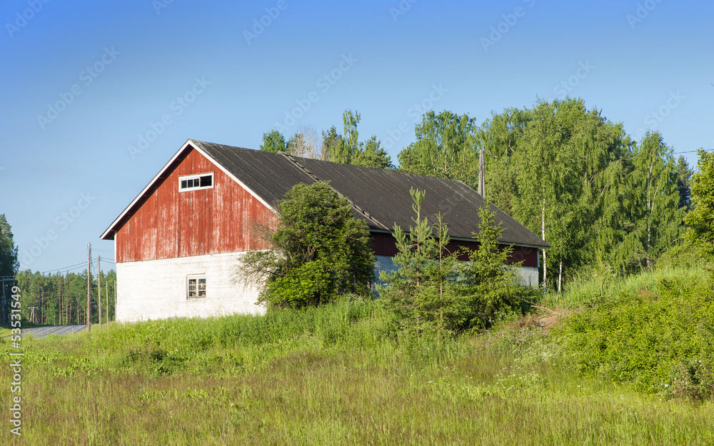Old barn on the field Old barn on the field