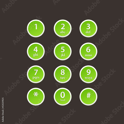 Phone keypad set