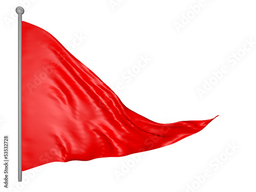 Rote Fahne im Wind - 3D