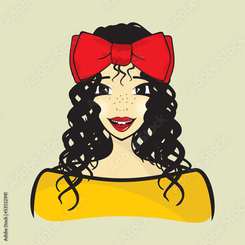 curly hair girl