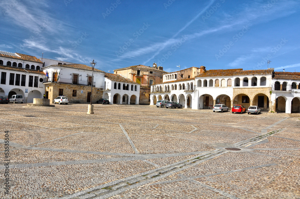 Plaza Mayor de Garrovillas de Alconétar, arquitectura rural
