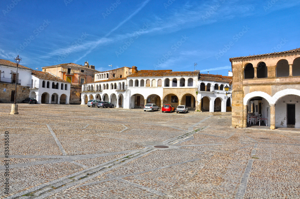 Plaza Mayor de Garrovillas de Alconétar, turismo rural