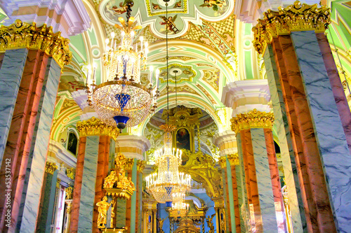 Interior of Peter and Paul cathedral, St. Petersburg, Russia photo