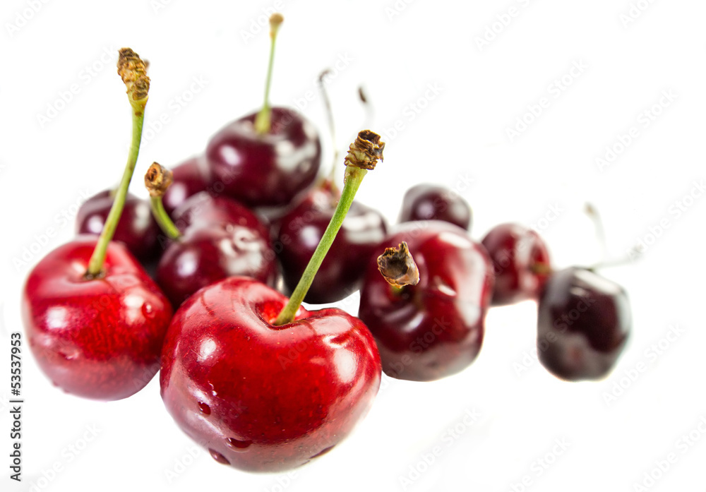 A bunch of cherry fruit A bunch of cherry fruit