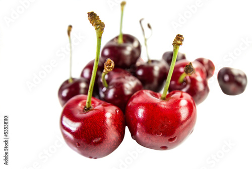 A bunch of cherry fruit