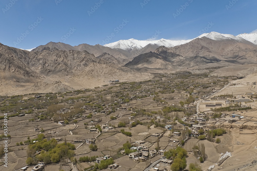 View on Leh, Ladakh, India.
